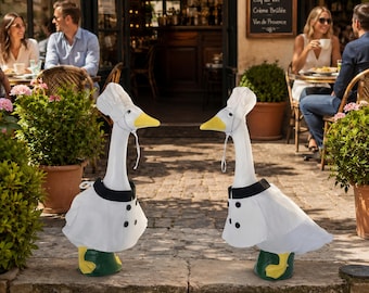 Costume da Chef Porch Goose per Ristorante Porch Goose, Abito da 23 pollici per Ricevimento Ristorante Barbecue in Famiglia Decorazione Regalo per Proprietario di Ristorante Chef