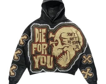Unisex Pullover Hoodie Oversized Gothic Graphic Sweatshirt