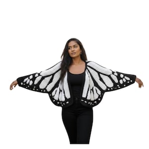 春のバタフライウィングニットカーディガン - レディース軽量セータージャケット