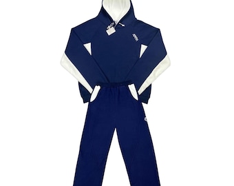 Unisex Mertra Hoodie Set Minimalist Two Tone Tracksuit Outfit