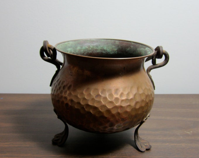 Vintage Copper Pot With Iron Handle and Legs Etsy
