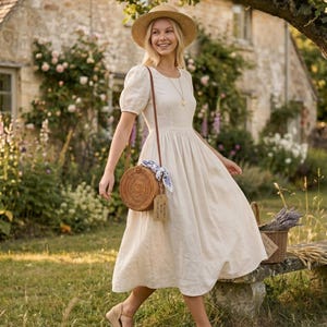 petite midi boho dress Orange Boho Dresses