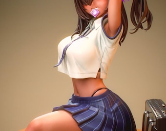 NIKKE Naga STL Anime Girl Model 3D do druku, śliczna, elegancka figurka do żywicy i FDM