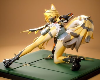 Zenless Zone Zero Pulchra STL Anime Girl 3D-printmodel Stijlvolle figuur voor hars en FDM