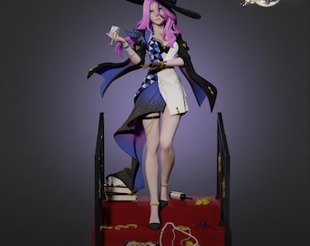 Jade STL Anime Girl Model 3D Druk Elegancki Luksusowy Figurka do Żywicy i FDM