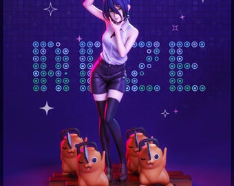 Bomb Hybrid Girl STL – Cafe Uniform Edition – Manga Inspired 3D Print Model for Resin & FDM