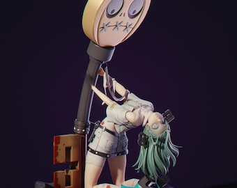 A.B.A STL Anime Girl Model 3D do druku w stylu Dark Fantasy Figure do żywicy i FDM