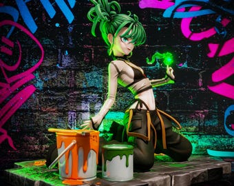 Dziewczyna z Esperem w wersji STL – Unosząca się telekinetyczna bohaterka – Model postaci z anime o dużej mocy, wydruk 3D do żywicy i FDM