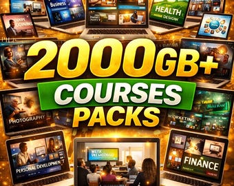 2000GB Mega Course Pack | Ultimate Digital Learning Bundle