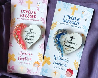 Personalized Baptism Favor Magnet, First Communion, Christening Gift
