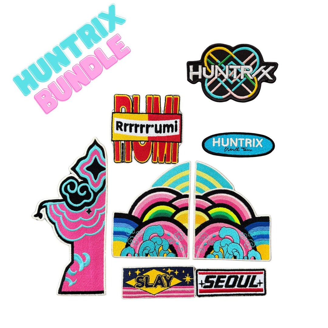Huntrix Patch Kpop Huntrix Bundle Patches, Iron on Patches, Aesthetic Rainbow Patch ...