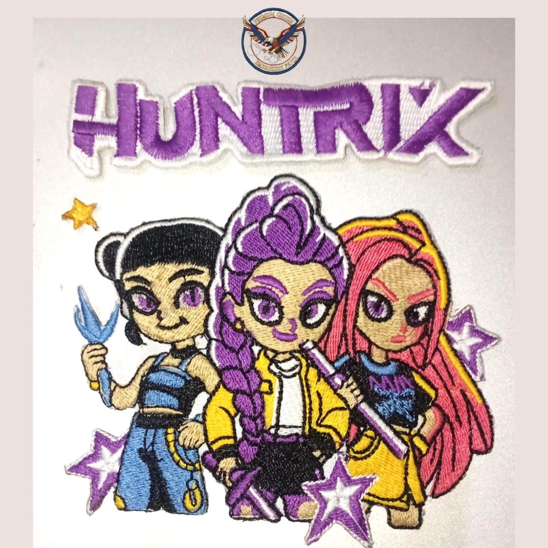 Huntrix Patch Huntrix Kpop Embroidered Patch, Custom Name Iron on Applique, Rumi Mira ...