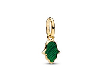 Bedelarmband kraal, groene hamsahand mini hangbedel, groene hamsa-sieraden, groene hamsahandsieraden, hamsahandsieraden, cadeau voor haar