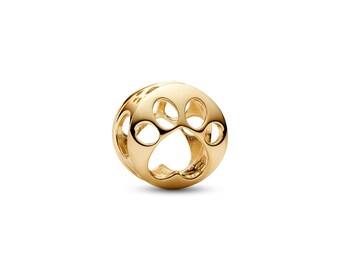 Braccialetto con ciondolo a forma di zampa traforata, gioiello a forma di zampa traforata, regalo per lei