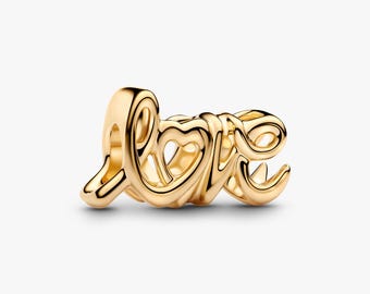 Charm-armbandspärla, handskriven kärleksberlock, handgjorda kärlekssmycken, present till henne