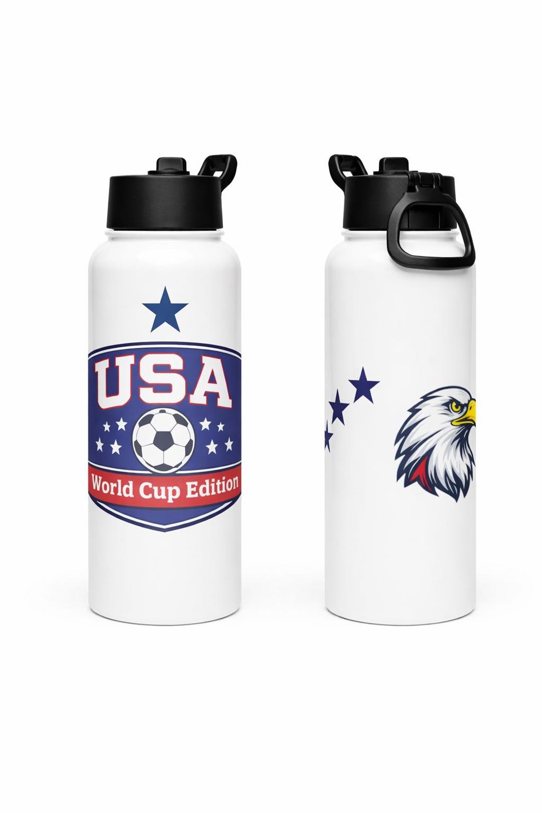 USA World Cup Stainless Steel Water Bottle – Soccer Fan Insulated ...
