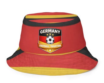 Deutschland Flagge Fischerhut - Wende Unisex Fußball Fan Ausrüstung