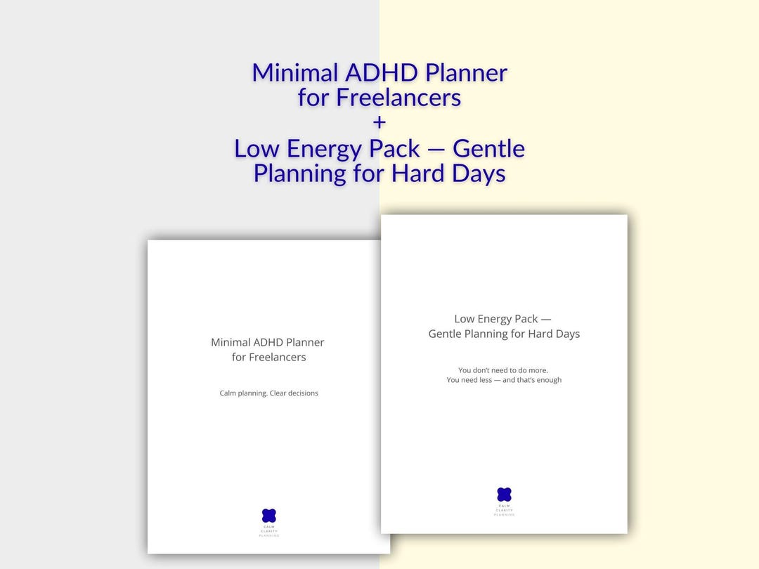 ADHD Planner Bundle Printable | Daily + Weekly + Brain Dump + Low ...