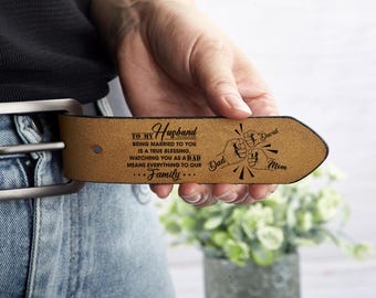 Personalisierter PU-Ledergürtel, gravierte Nachricht, Geschenk für ihn
