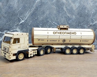 Kit de modelo de camión de madera 3D / Archivos de corte láser DXF CDR (Descarga digital)