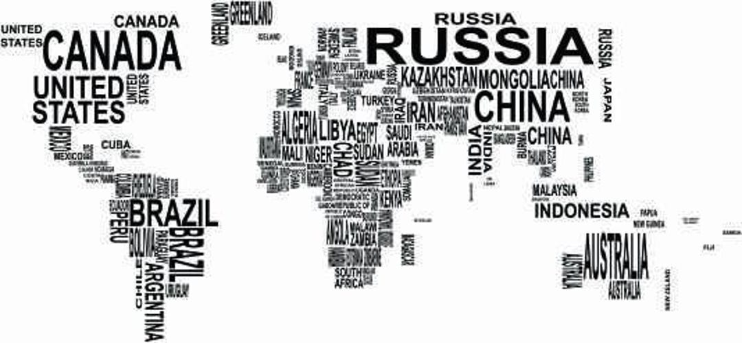 World Map Typography Art Countries Text Map Eps Png Svg Vector - Etsy