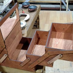 Laser Cut Organizer Box Design | Foldable Wooden Storage File (DXF, CDR)