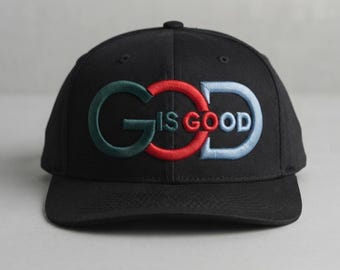 God Is Good 3D Puff Embroidery Design for Hat | Christian Trucker Cap Embroidery File