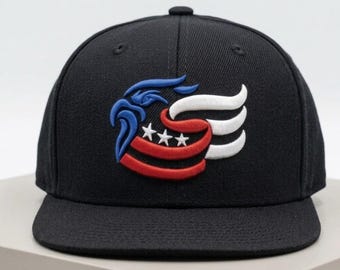 3D Puff Eagle Embroidery Design | Patriotic American Flag Hat Logo (Digital Download)