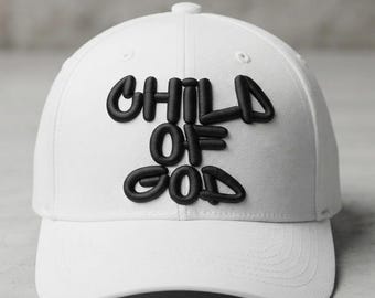 Child of God 3D Puff Embroidery Design, Christian Hat Embroidery File, Puff Foam Cap Design, DST PES  JEF  Digital Download