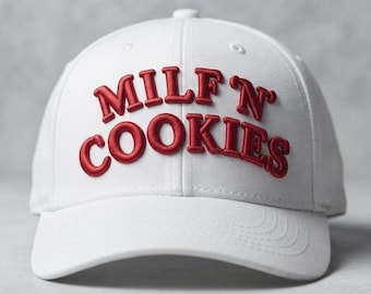 MILF'N COOKIES 3D Puff Embroidery Design | Curved Hat Embroidery File (Digital Download)