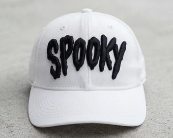 3D Puff Embroidery Design, Spooky Ghost Halloween Hat Cap, Machine File