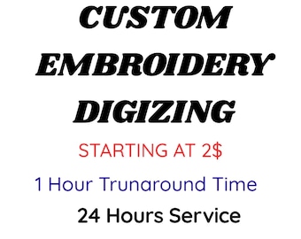 Custom Logo Embroidery Digitizing, DST PES EXP File Conversion