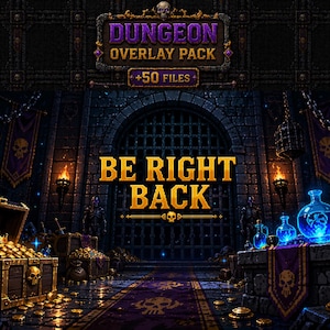 Dungeon Stream Overlay Bündel | Gothic Pixel Art Twitch Overlay | Dark Fantasy RPG-Serie | Mittelalterlicher Stream Pack, Bildschirme zum Downloaden