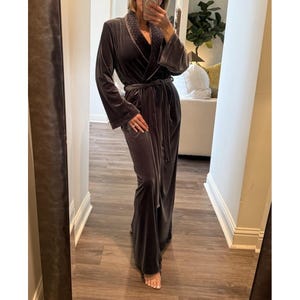 Velour Dressing Gown - Etsy