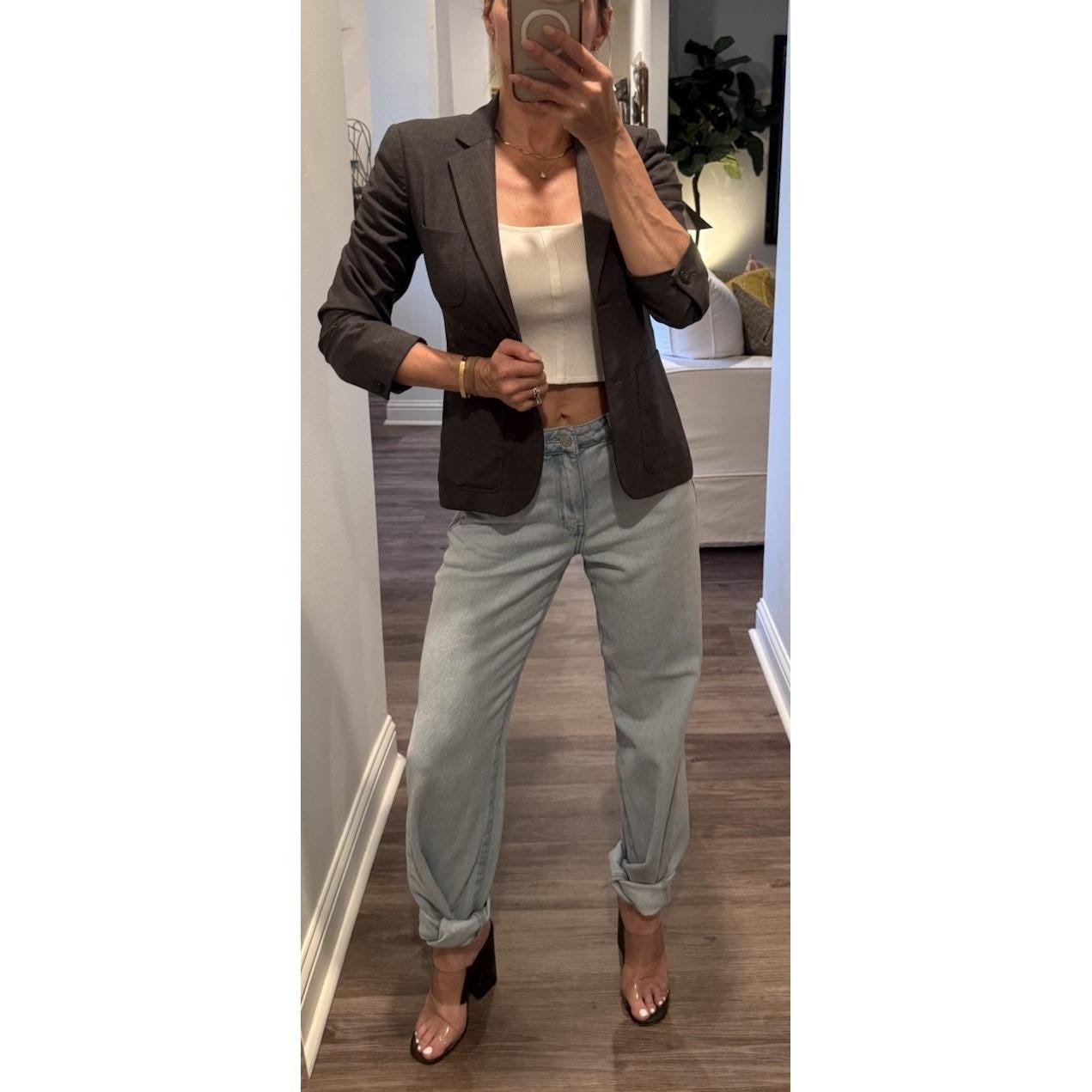 Rag & Bone, Vintage Rag & Bone For Barney's Gray Wool Blend Blazer Jacket
