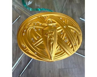 Estee Lauder Golden Aquarius Compact Lucidity Powder Vintage Zodiac Gold