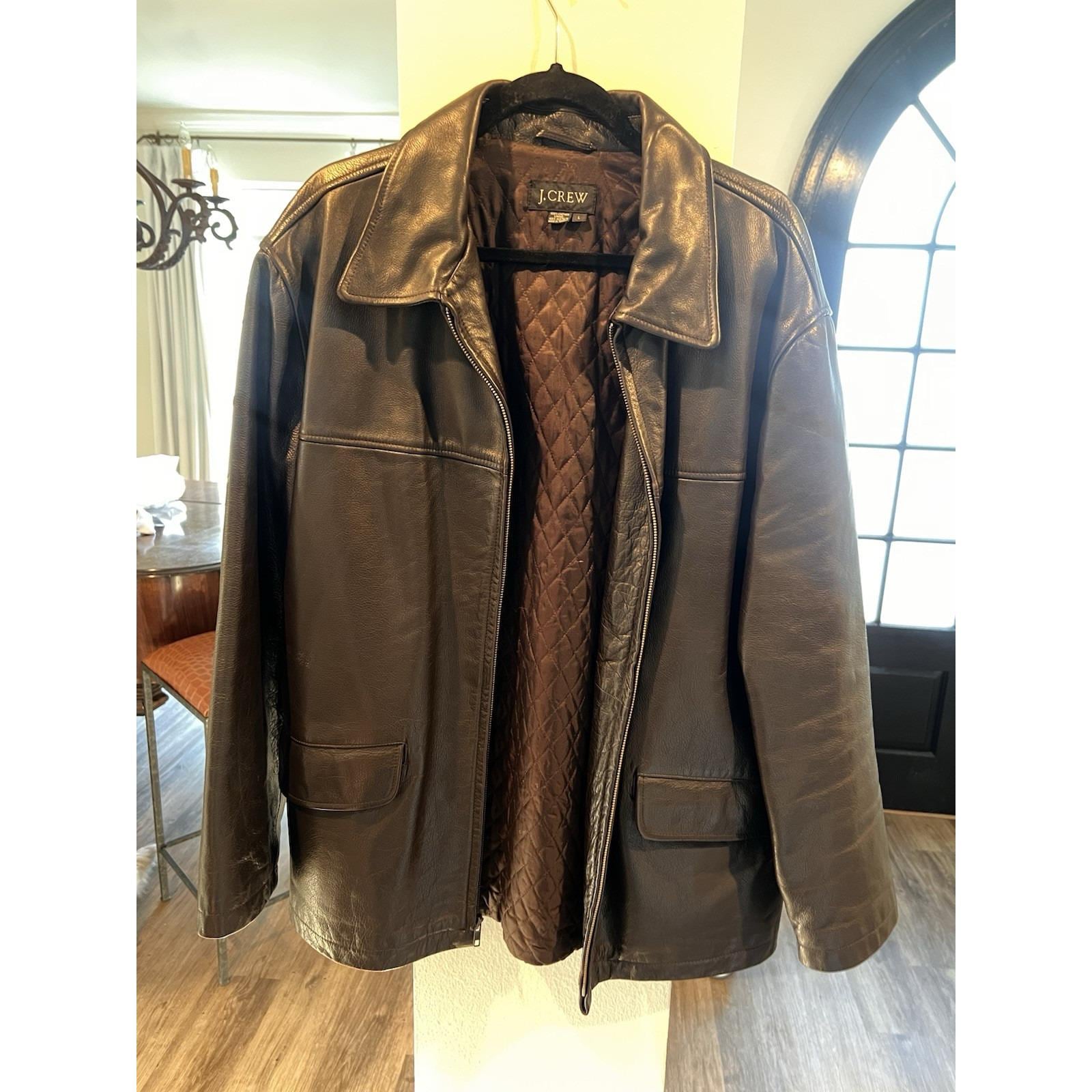 J.crew Leather Jacket - Etsy