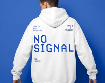 NO SIGNAL WHITE Unisex Pullover Hoodie