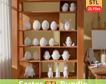 Easter Egg & Bunny 3D Print Files – 21 STL Decor Designs (Digital Download)