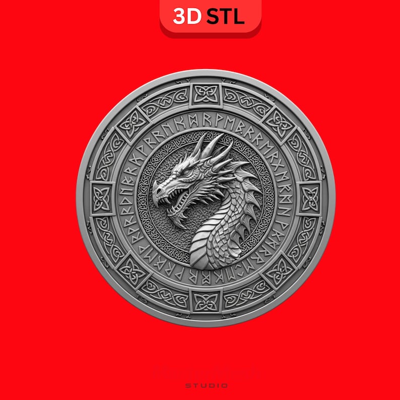 Custom Portrait Coin STL – 3D Printable Medallion Design (digital ...