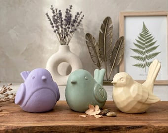 Minimalist Bird Trio 3D Print Files | Modern Desk Ornament (STL, 3MF)