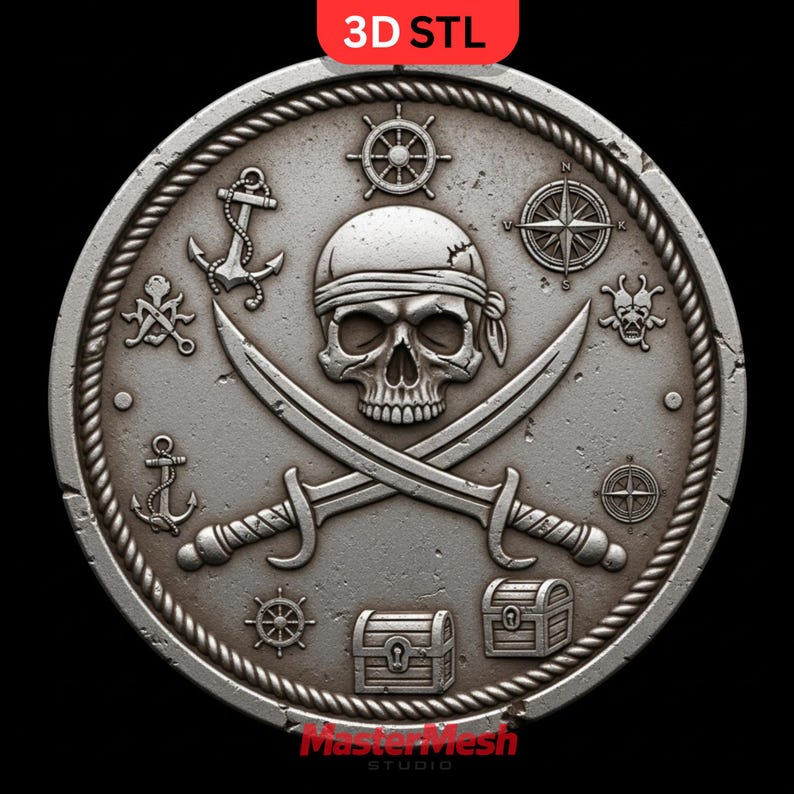 Custom Portrait Coin STL – 3D Printable Medallion Design (digital ...