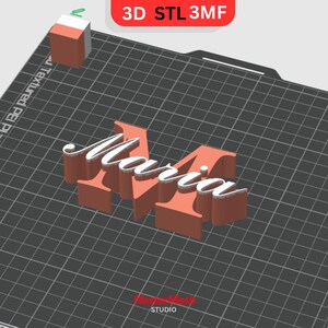 Modelo de nome 3D personalizado | Placa de texto personalizada, STL e 3MF (Download digital) imagem 5