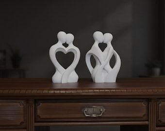 Abstract Couple Sculpture STL | 3D Print Valentine's Day Decor (Digital Download)