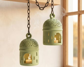 Hanging Lantern 3D Model | LED Tealight Holder (STL, 3MF)
