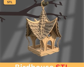 Fantasy Birdhouse 3D Print Model | Rustic Garden Decor (STL File)