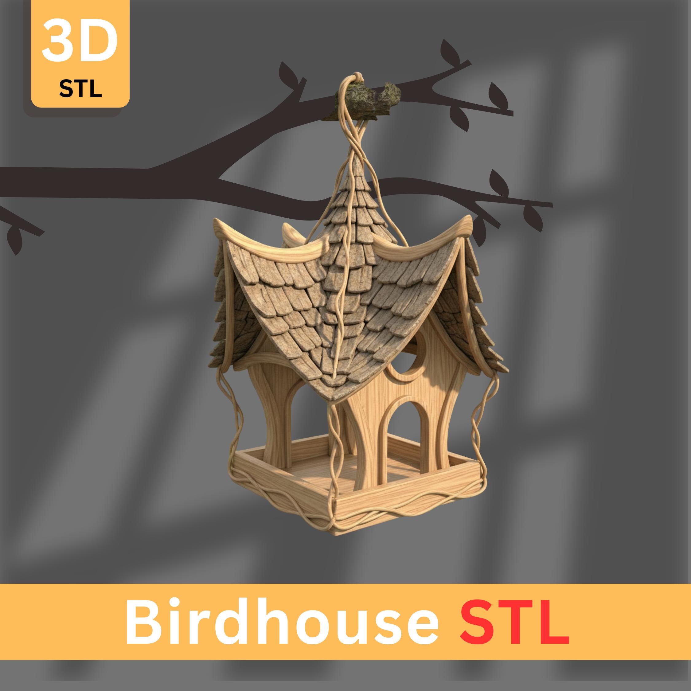 Fantasy Birdhouse 3D Print Model | Rustic Garden Decor (STL File) - Etsy