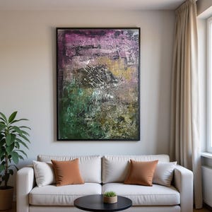 arte astratta, fatta a mano, minimalista, texturizzata, complemento d'arredo, 50x70cm