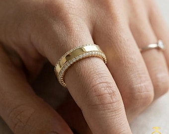 14K massief gouden Oura-ringdeksel gen 5 | Moissaniet-diamant smartringjack | Oura diamantwikkel en accessoire | Gen 5 Ring Huggie