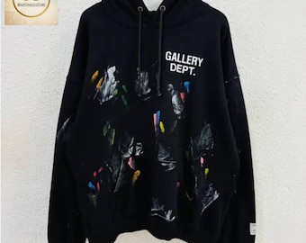 Sudadera con capucha negra del departamento de galería // Sudadera con capucha de Hollywood, CA